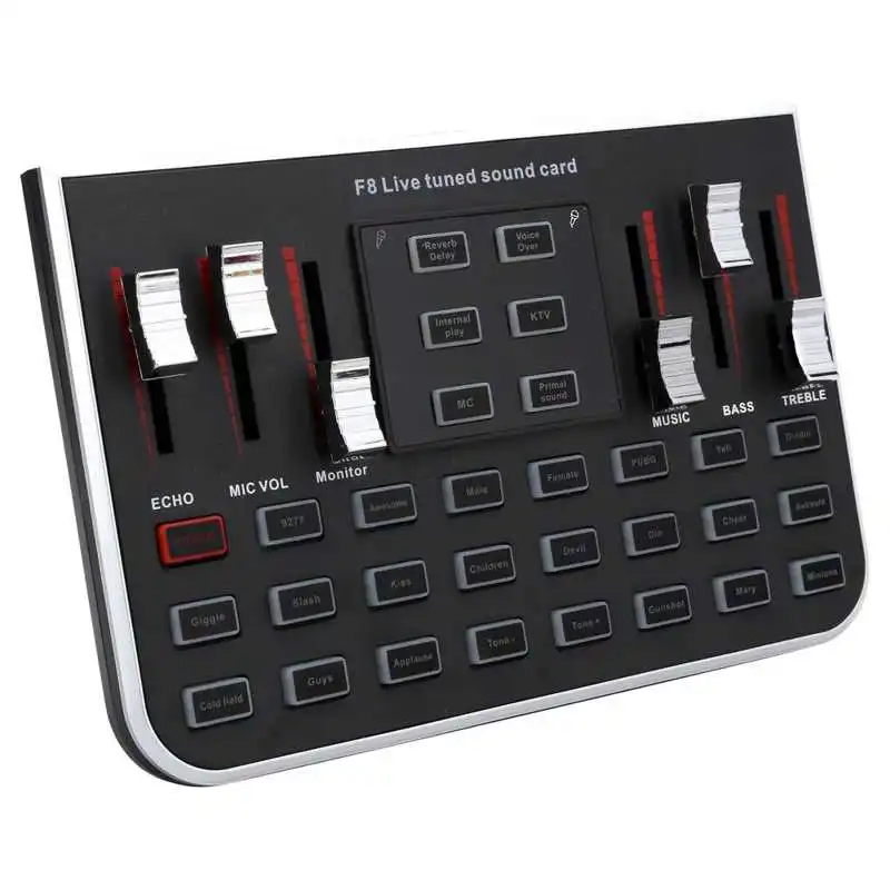 

Audio Mixer Live Audio Mixer Voice Changing Sound Card Live Streaming Multiple Sound Effect Audio Mixer for Game Sound Card