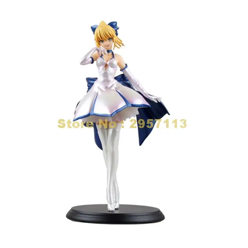 Аниме альтер из новеллы fate/stay night saber Лилия белое платье ПВХ экшн фигурка