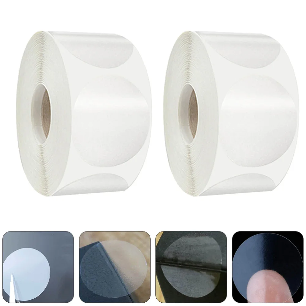 

2 Rolls Envelope Sealing Stickers Transparent Label Stickers Simple Stickers
