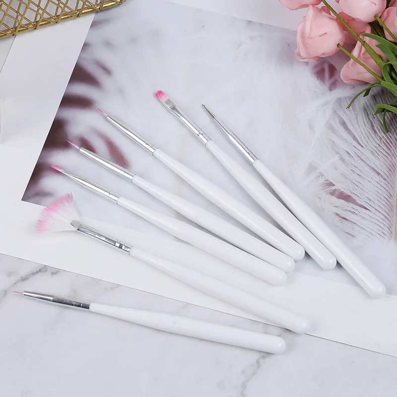 Набор кистей для ногтей 7 шт./компл. лайнер ногтевого дизайна точечная роспись