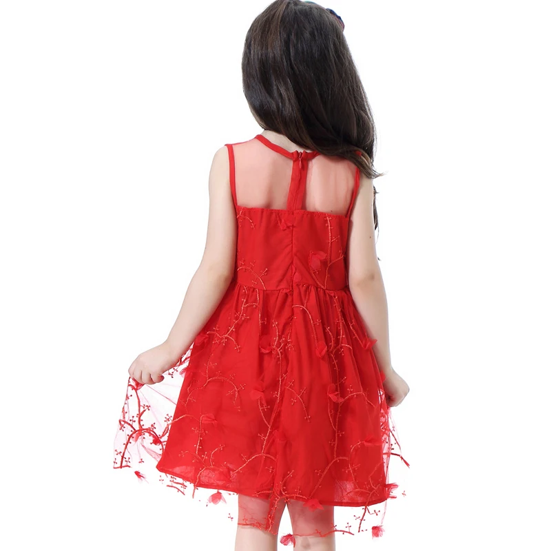 

EACHIN Girls Dresses Summer New Fashion Girl Dress Three-dimensional Flower Dress Casual Kids Dresses Girls Costume A-line Dress