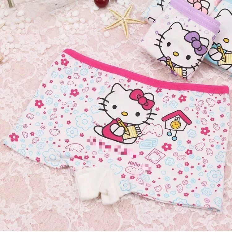 4 шт./партия детское хлопковое нижнее белье для девочек с мультяшным принтом