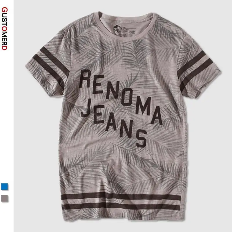 Мужская футболка с короткими рукавами GustOmerD модная Винтажная буквенным принтом