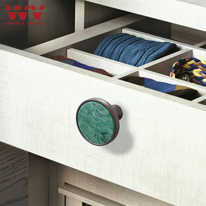 WV латунные мебельные ручки Корпус Красочные одно отверстие с винтом шкаф комод