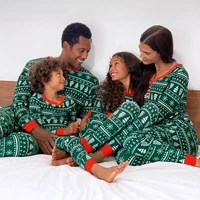 christmas family matching pajamas set print mother father kids matching clothes family look baby rompers sleepwear pyjamas