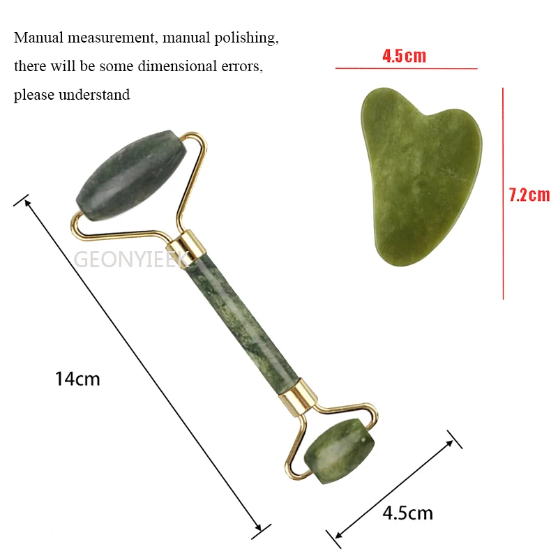 

Roller Face Thin Massager Natural Stone Jade Facial Double Head Beauty Massage Slim Neck Body Relaxation Lift Tool Jade Roller
