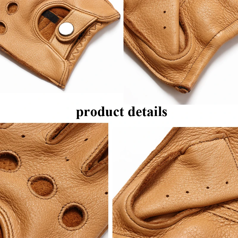 Мужские тонкие перчатки из 100% натуральной оленьей шкуры мужские мотоциклетные