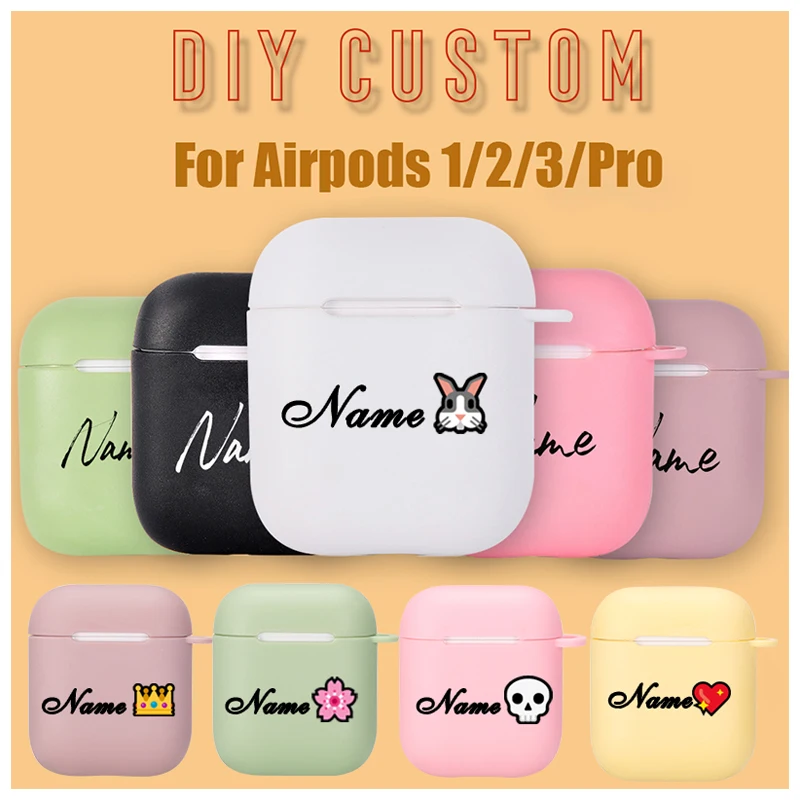 Чехол для наушников Airpods 1 2 3 мягкий силиконовый чехол Air Pods с возможностью
