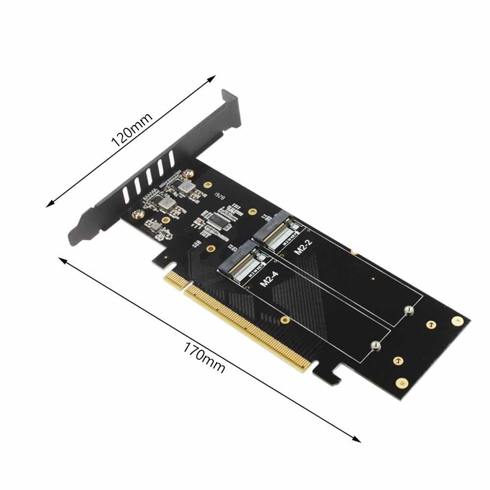 JEYI iHyper m.2 X16 TO 4X NVME PCIE3.0 GEN3 4 * RAID CARD PCI-E VROC hyperm.2x16 M2X16 X4 | Компьютеры и офис