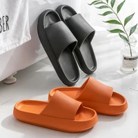 lovers home slippers pure color simple mens and womens sandals summer thick bottom increased bathroom non slip shoes