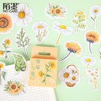 daisy and sunflower series decorative stationery flower stickers set scrapbooking diy diary album stick lable