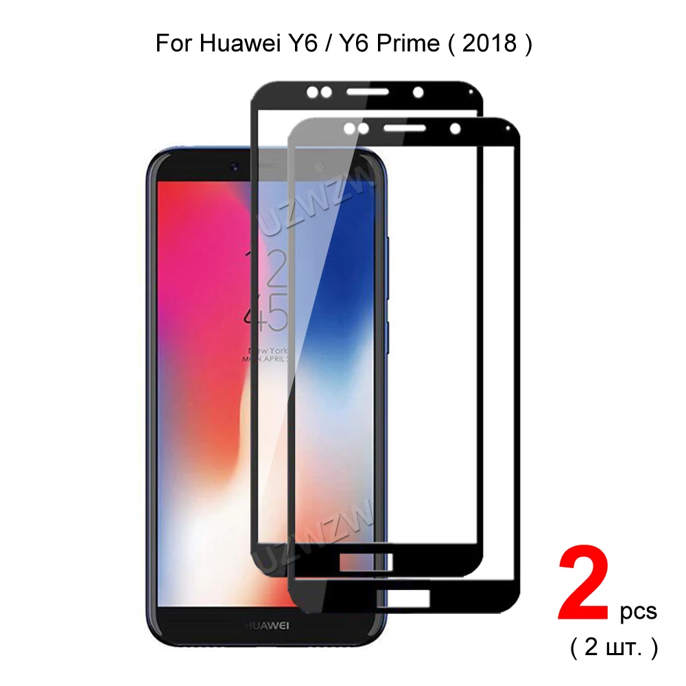 

For Huawei Y6 / Y6 Prime 2018 Full Coverage Tempered Glass Phone Screen Protector Protective Guard Film 2.5D 9H Hardness