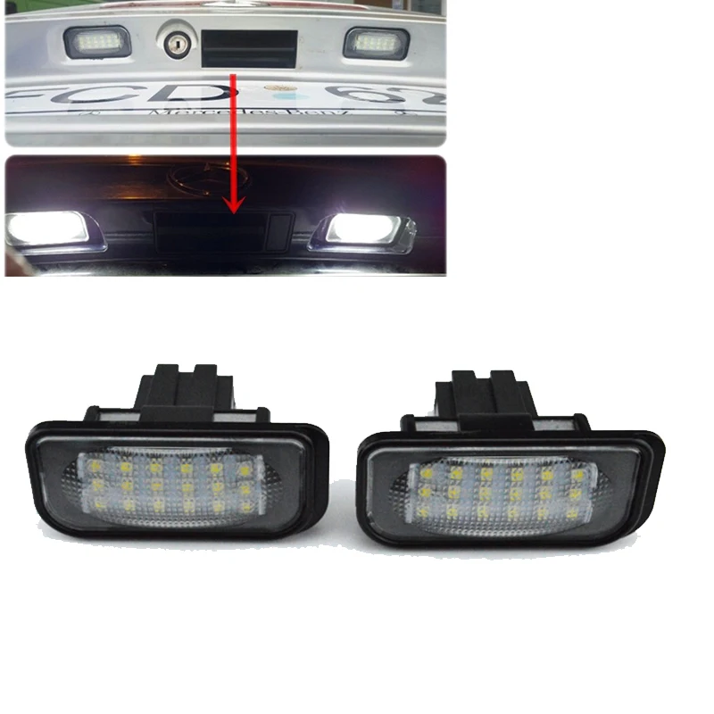 2 шт. светодиодные номерные знаки светильник для Mercedes Benz W203 R230 W219 S211 W211 R171 C209 A209 SL CLK