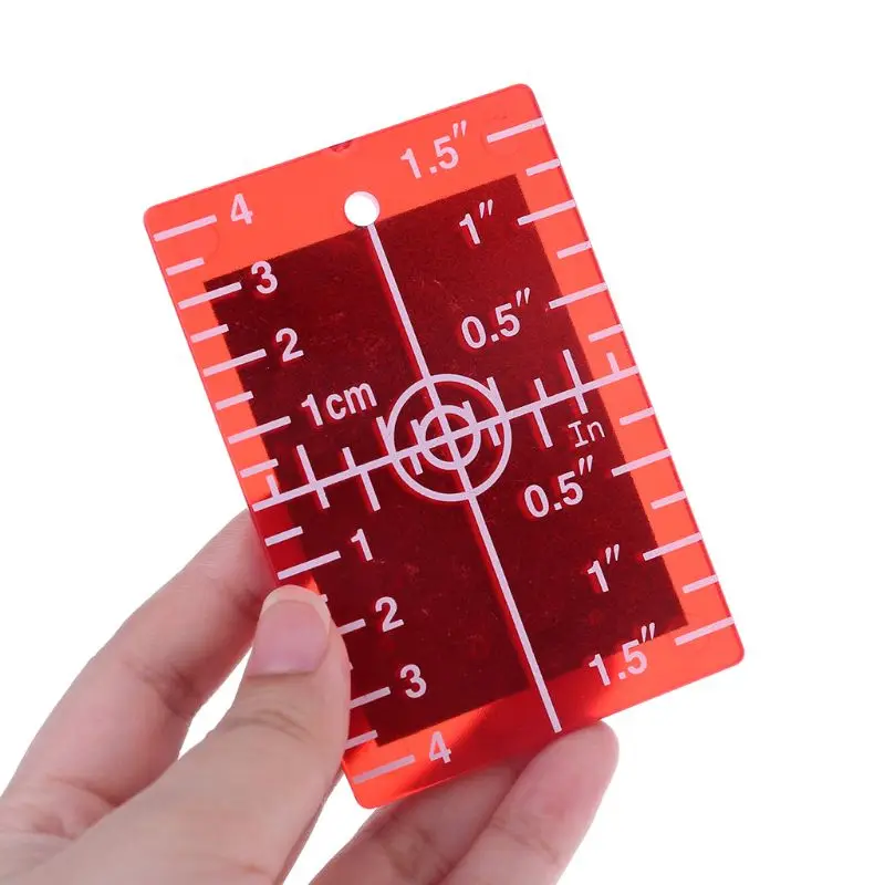 

1 Pc Laser Target Card Plate inch/cm for Green and Red Laser Level Target Plate