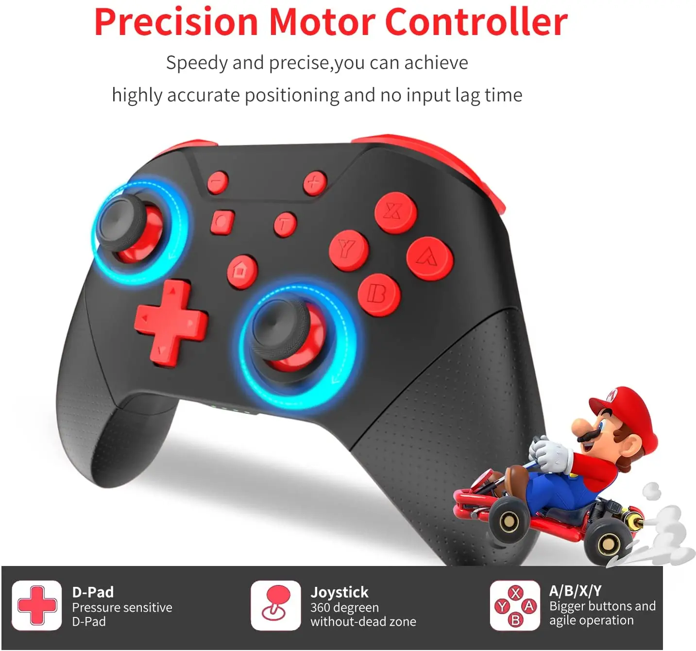 Контроллер Switch Pro для консоли Nintendo беспроводной джойстик Bluetooth совместимый