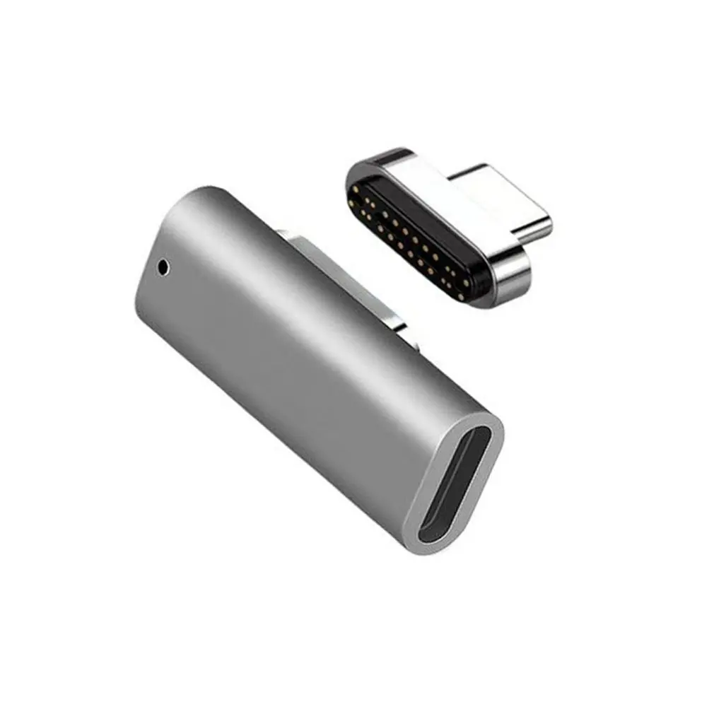

Small 3 Magnetic Suction Type-C Adapter Computer Side Plug New Elbow 24pin Full Function PD Flash Charge Transmission 100W