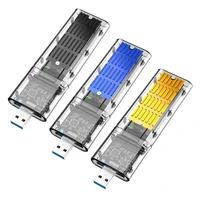 m2 nvme hdd enclosure case box for 2230 2242 2260 2280 m 2 to usb3 1 docking station case 10gbps transparent ssd adapter