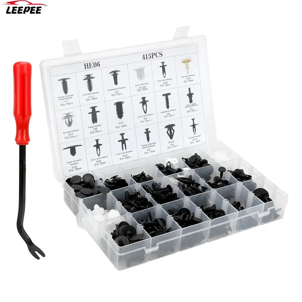 

Car Auto Push Pin Interior Accessories Rivet Trim Bumper Clip Auto Fastener 415Pcs/set For Toyota Camry Honda Ford Suzuki