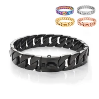 dog necklace plated 18k silver diamond cuban link dog collar and leash sets cuban dog chain and collar