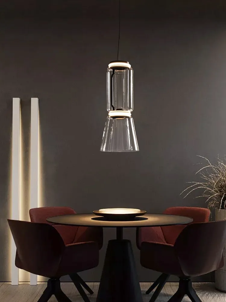 Modern Creative LED Chandeliers Dining Living Room Bedroom Clear Glass Lighting Hanging Fixtures Restaurant Home Designer Lamps | Лампы и