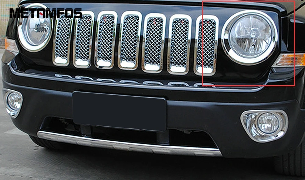 Хромированная накладка на переднюю фару для Jeep Patriot 2011-2016 2017 | Автомобили и