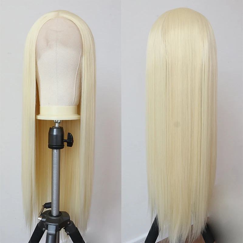 Long Straight Blonde Synthetic Lace Front Wigs for Women High Temperature Heat Resistant Fiber Hair Synthetic Wigs