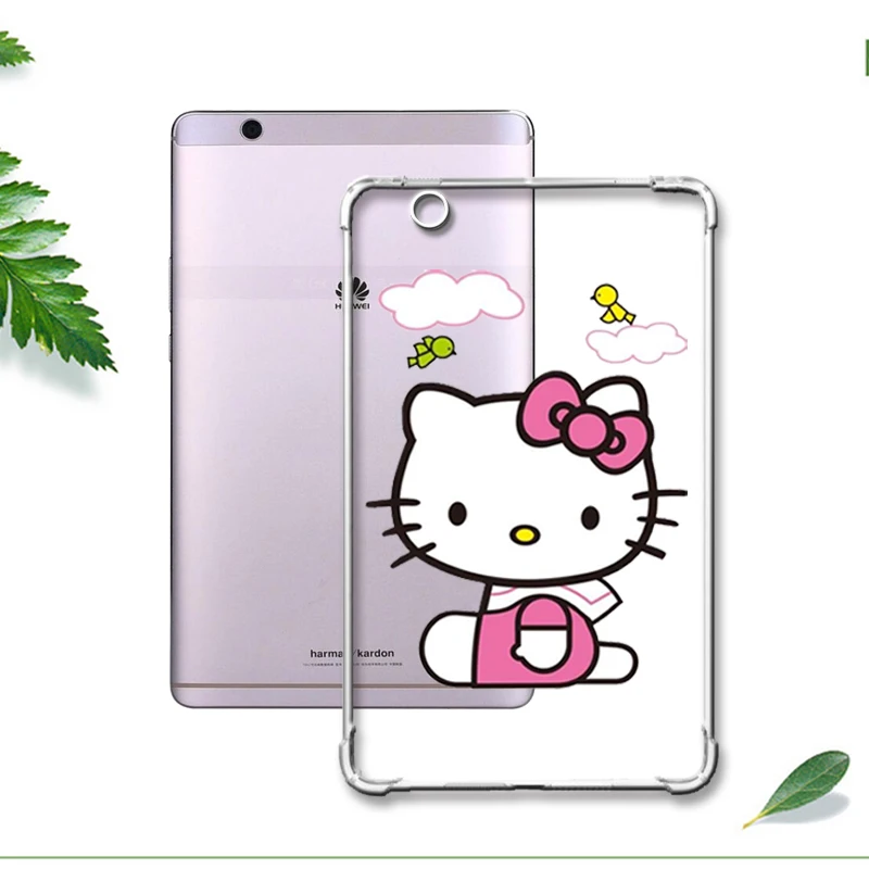 For M3 8.4 Kittymao Окрашенный чехол с сопротивлением падению для huawei Mediapad Медиа Pad M3 M5 T3 8,4 10 Мягкий противоударный планшет для Honor игровой коврик 2 9,6 - Цвет: For M3 8.4 Kittymao
