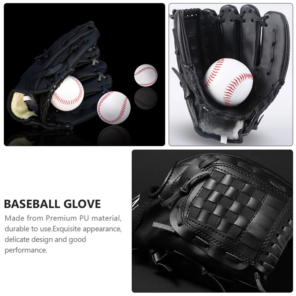 

1pc PU Baseball Glove Lightweight Softball Glove Pitcher Infielder Glove