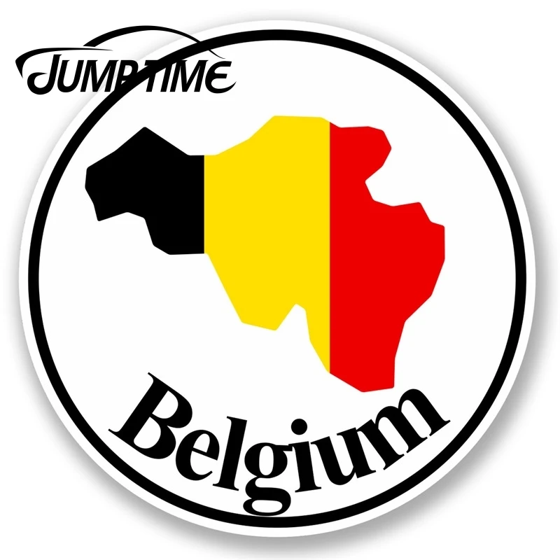 

Jump Time for Belgium Vinyl Sticker Decal Luggage Travel Label Tag Flag Map Decal Rear Windshield Waterproof Car Accessories