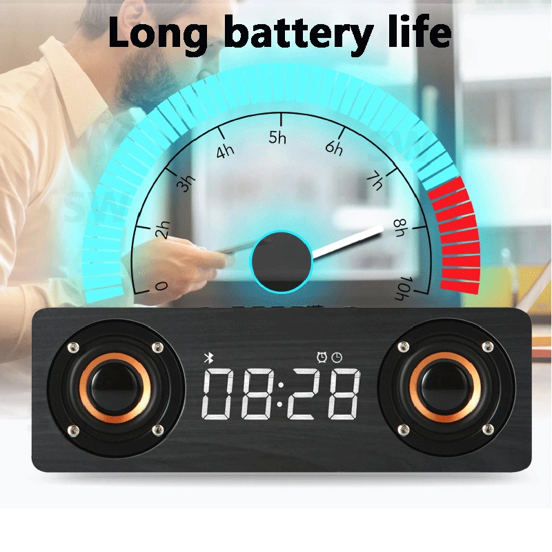 Колонка Bluetooth динамик домашний кинотеатр Будильник радио сабвуфер Саундбар