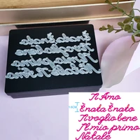 handmade italian word language i love you cutting moulds scrapbooks moulds metal stamps and business card printing moulds