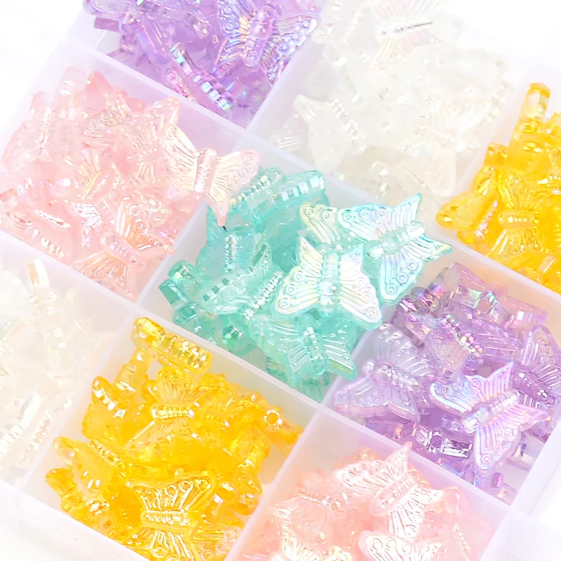 30 шт. акриловые бусины в форме бабочки 14 мм|Бусины для одежды| |