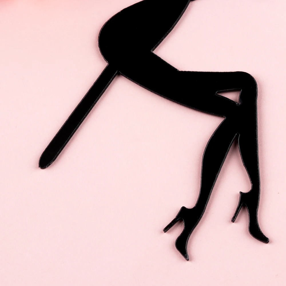 High Heels Lady Girl Acrylic Cake Topper Wedding Decorations Happy Birthday Dessert Cupcake Party Supplies | Дом и сад