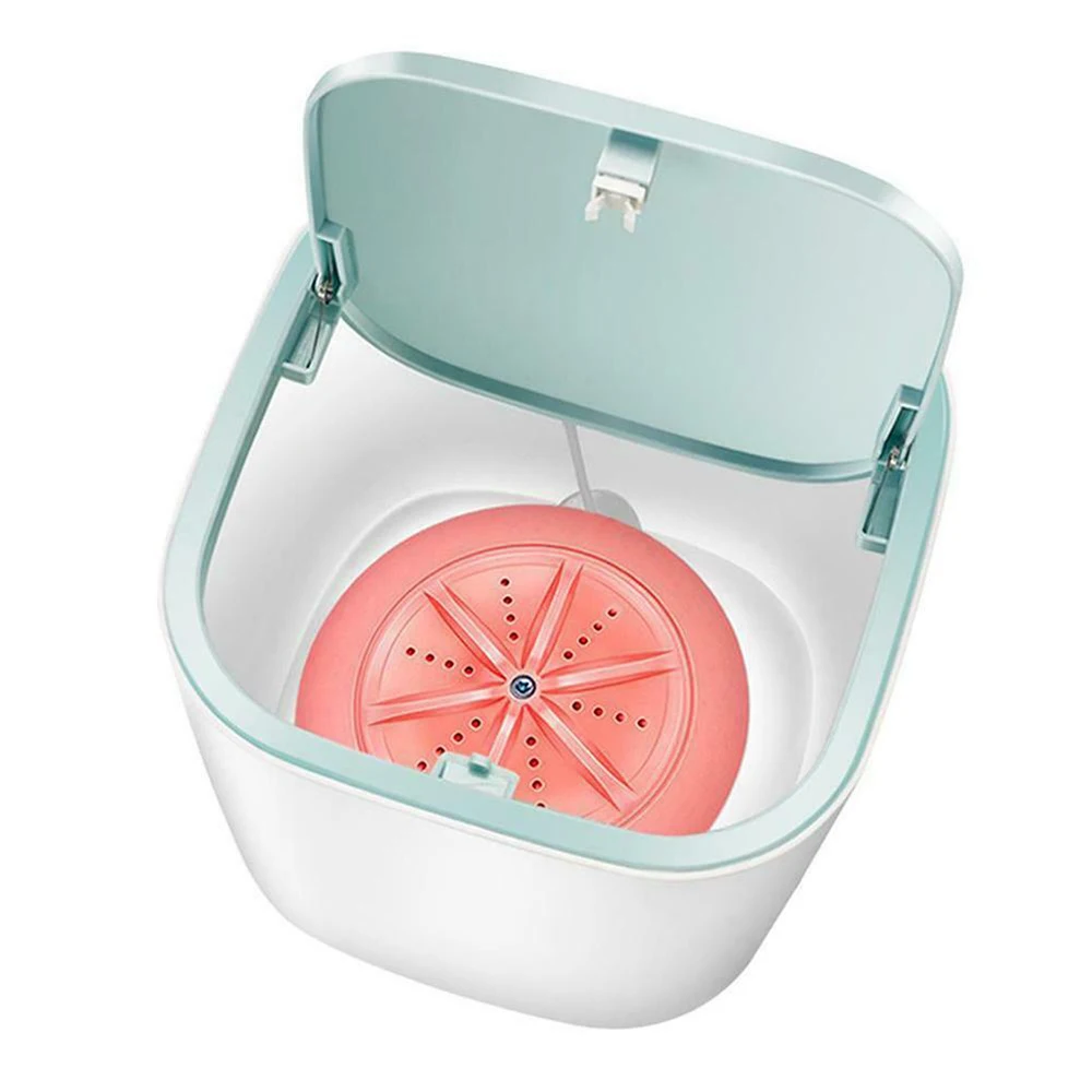 

Mini Portable Ultrasonic Laundry Machine Desktop Rotating Washing Automatic Home Travel Self-Driving Tour Underwear Washer