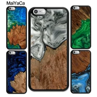 maiyaca not wood resin marble printed case for iphone 13 12 mini 11 pro max x xr xs max se 2020 6s 7 8 plus 5s back cover shell