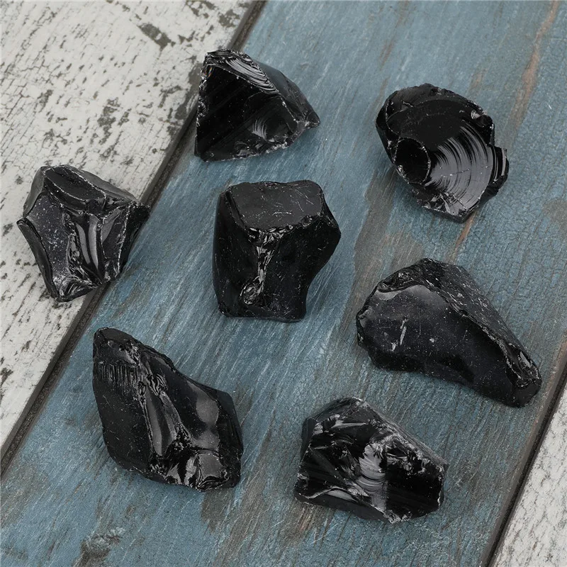 

7 Kinds Mineral Natural Obsidian Amethyst Rose Quartz Kyanite Irregular Crystal Ore Home Decor Chakra Reiki Energy Healing Stone