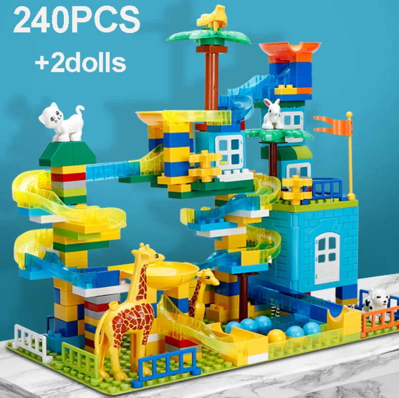 240 шт. большие кирпичи мраморные гонки сделай сам совместимые строительные блоки