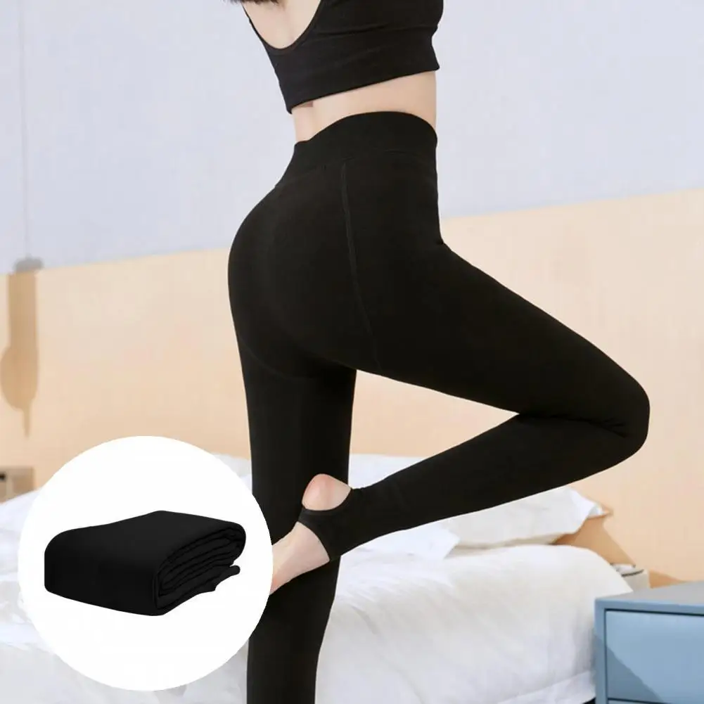 

Solid Color Useful All Match Thermal Lady Leggings Easy to Wear Pantyhose Pants Breathable for Winter