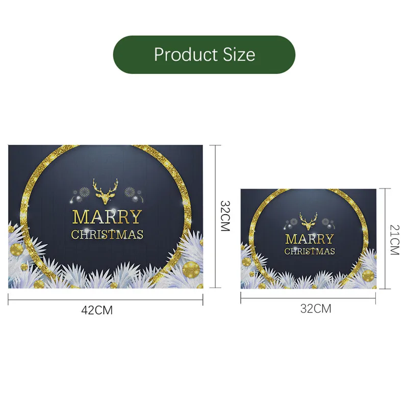 

Fuwatacchi Black Drink Coasters Christmas Gift Placemats Tableware Durable Dinning Table Napkins Reusable Home Tea Party Cup Mat