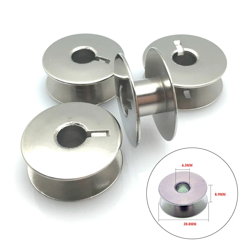 5pcs Sewing Machine Parts Metal Bobbin Shuttle &quotL&quot Bobbins fit Singer Brother Janome Bernina | Tools &amp Accessory