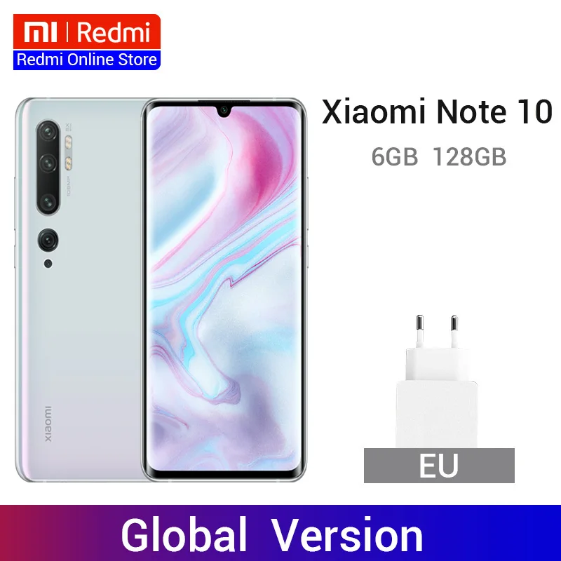 Xiaomi mi Note 10 смартфон с восьмиядерным процессором Snapdragon 730G ОЗУ 6 ГБ ПЗУ 128 5260 мАч 30