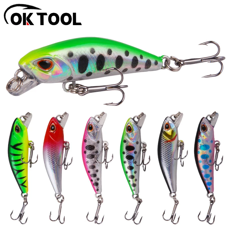 

1PCS Minnow Fishing Lure 4.5cm 3.5g Lifelike Plastic Wobbler Crankbaits 3D Eyes Isca Artficial sinking Hard Bait Carp Fish 2021