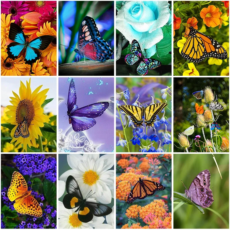 

DIY Diamond Painting Butterfly Animal Full Square Round Landscape Diamond Embroidery Cross Stitch Rhinestone Mosaic Home Decor