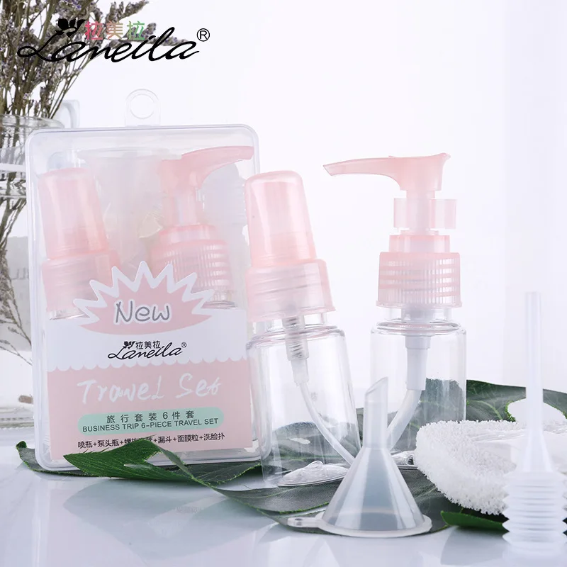 

Travel Fire Extinguisher Bottles Travel Suit 6 Pieces Plastic Cosmetics Storage Lotion Bottle LM163