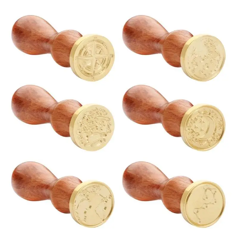 Деревянный штамп в стиле ретро классическая Карта мира начальная печать воск