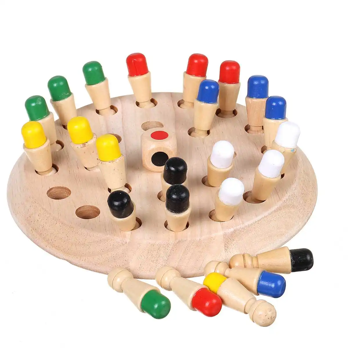 

Kids Wooden Memory Match Stick Chess Color Game Board Puzzles Early Educational Toys Color Cognition Learning Toys for Children