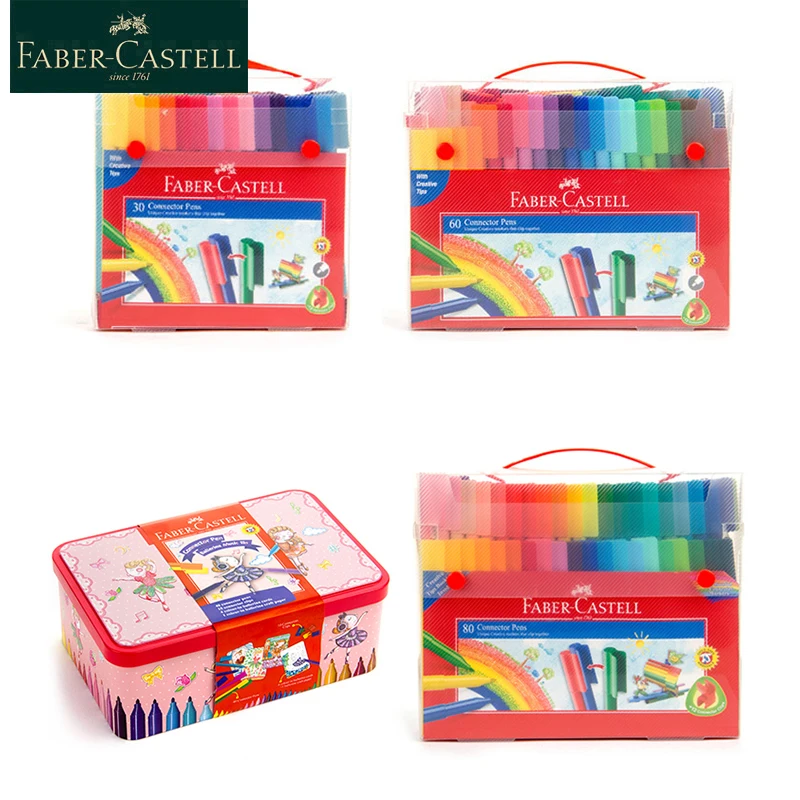 Faber Castell правописанный блок Акварельная ручка мягкая кисть 30/60/80 цветов Детская