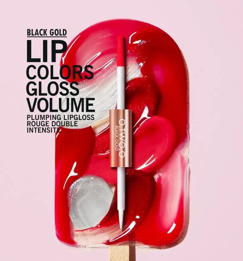 4 цвета двухголовый матовый блеск для губ водостойкая антипригарная чашка