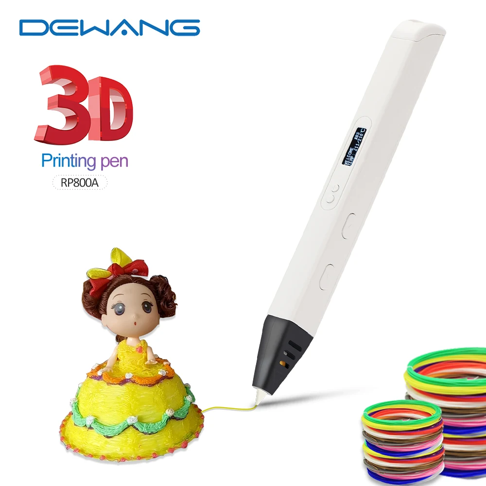 Ручка для 3d-печати DEWANG с OLED-дисплеем 1 75 мм ABS PLA совместимая нить заправка 3d-ручка