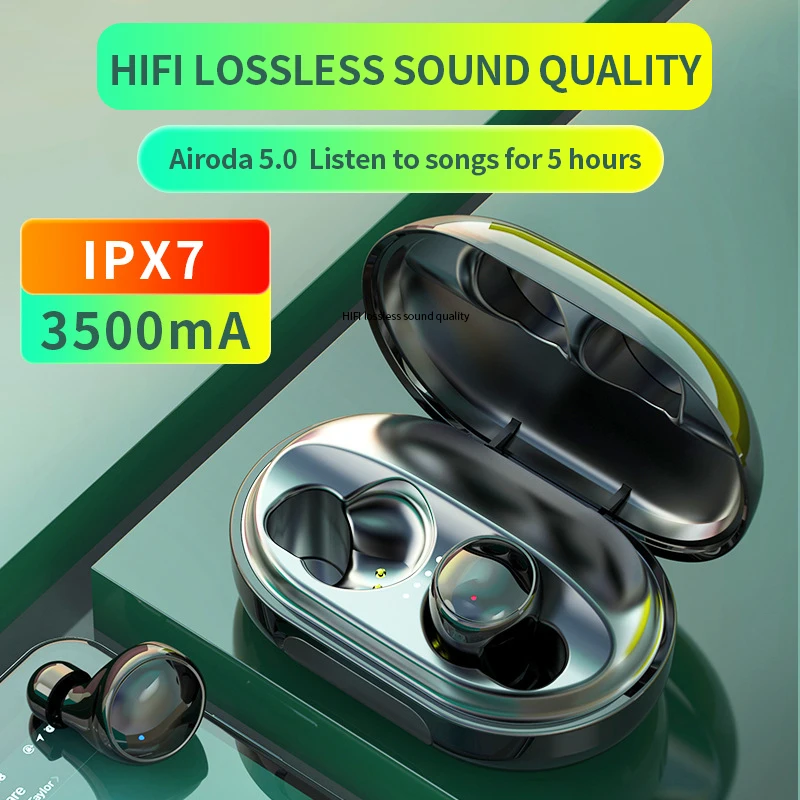 Capacidade de Carregamento Fone de Ouvido sem Fio Redução de Ruído Fone de Ouvido 3500mah de Alta Bluetooth Binaural Toque Impermeável Tws 5.0